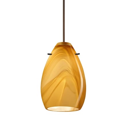 Besa Lighting Pera 6 Cord Pendant, Honey, Bronze Finish, 1x50W Halogen 1XT-1713HN-BR